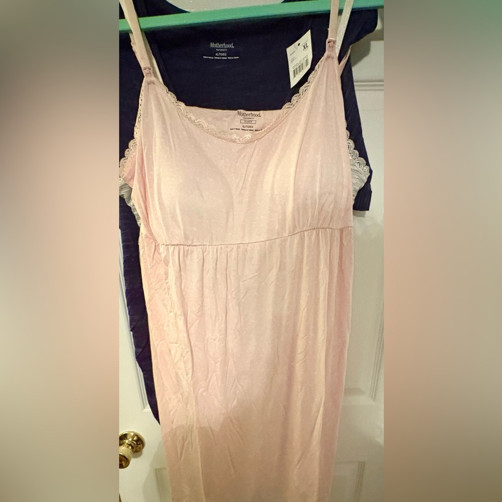 Motherhood Pink Lace Chemise